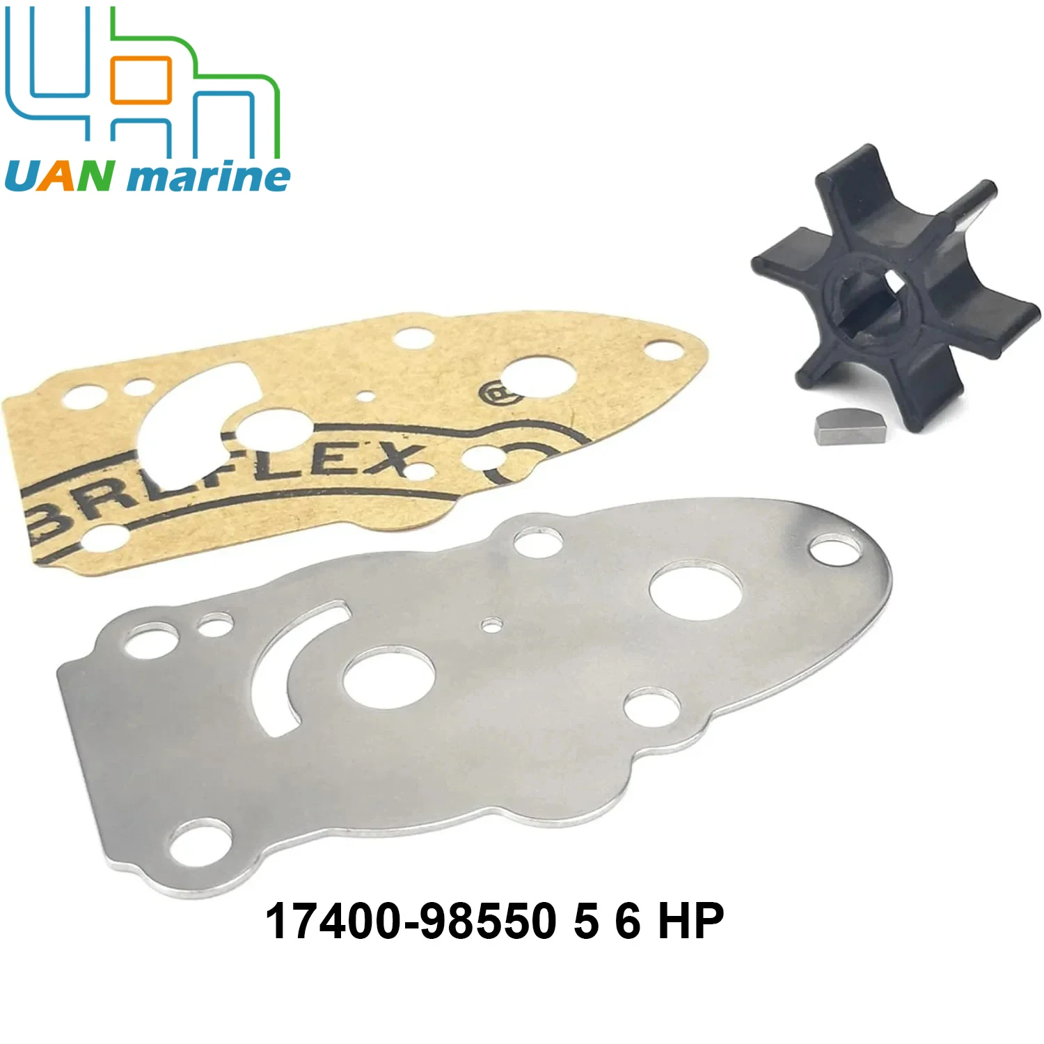 17400 Water Pump Impeller Repair Kit Fits for Suzuki 4 5 6 7.5 8 9.9 15 20 25 30 40 50 75 90 100 115 130 -250 HP Outboard Engine
