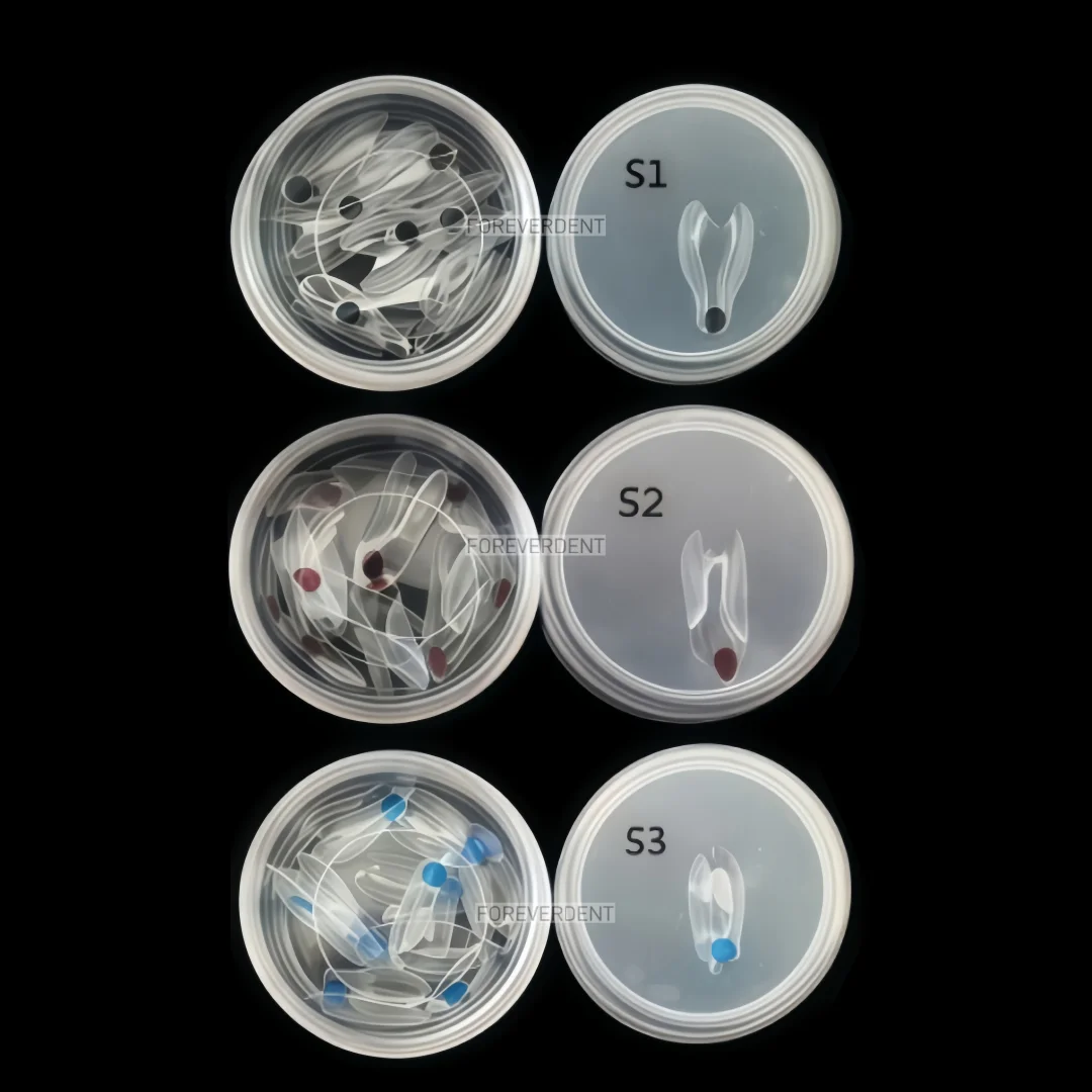 

Dental Anterior Tranparent Clear Matrix Front Matrices Black Triangle Wedges Diastema Fits BioClear S1/S2/S3
