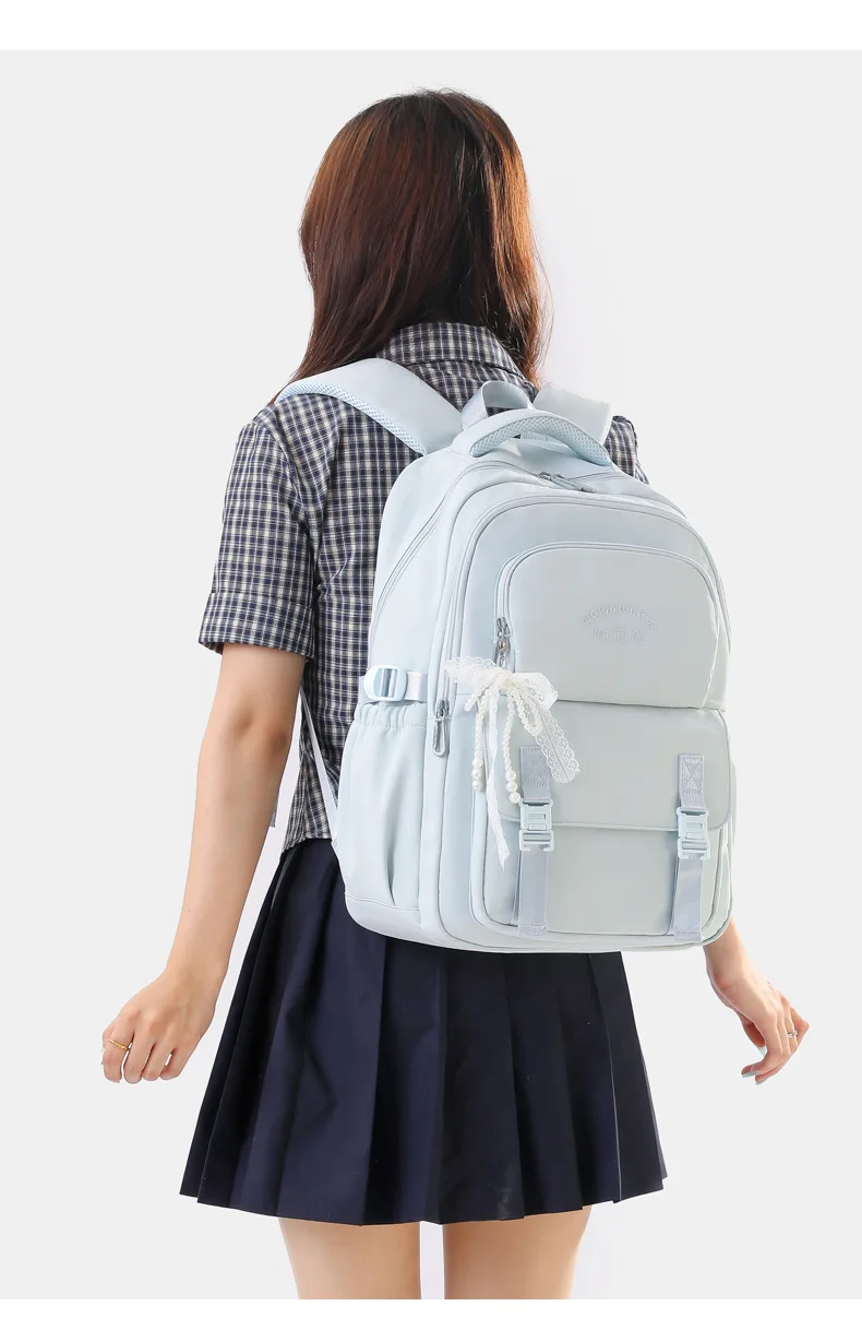 forgirls back toschool bags concise backpackforkidsschoolbagLightanddurable Highqualitylargecapacitygoodclassificationandstorage