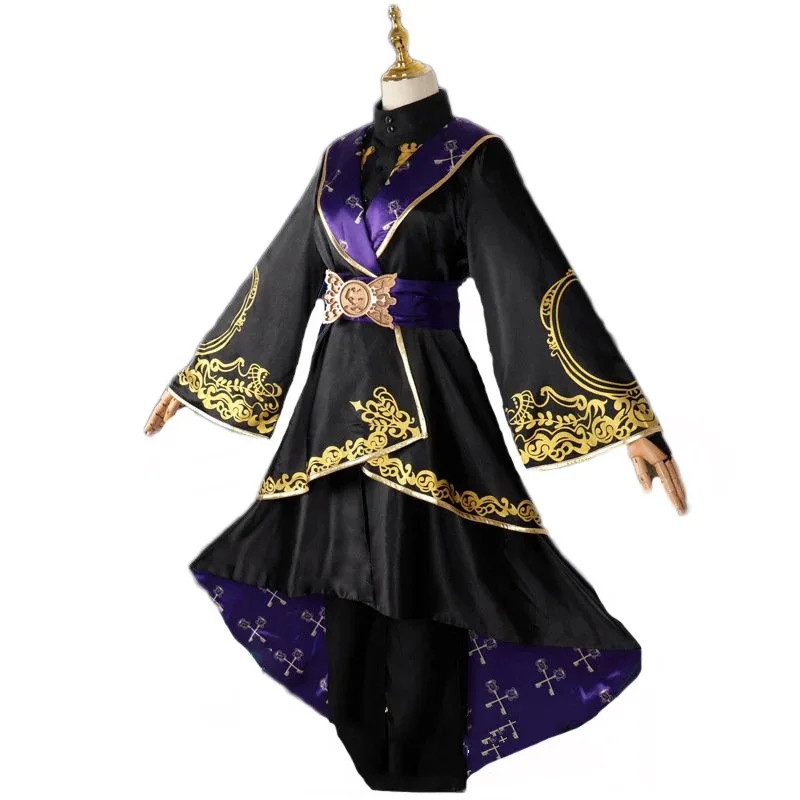 CyRiddle Cosplay Costume Black Fancy Cloak Carnival Party Costume Halloween Uniform
