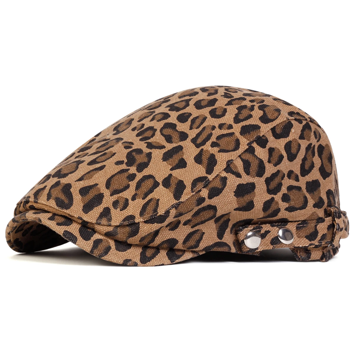 Unisex Leopard Print Newsboy Caps Men British Painters Hats Autumn Winter Berets Adjustable Flat Peaked Cap Hip Hop Berets