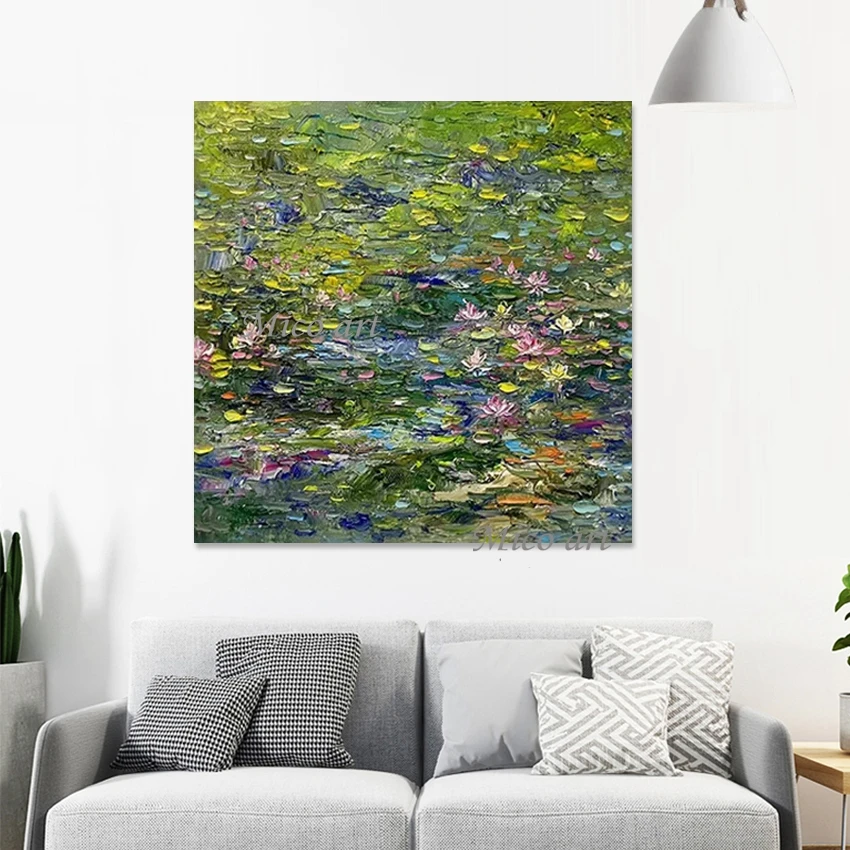 Abstract Canvas Artwork Large Natural Scenery Art Picture Frameless New Arrival Acrylic Textured Flower Painting Designs For Wal