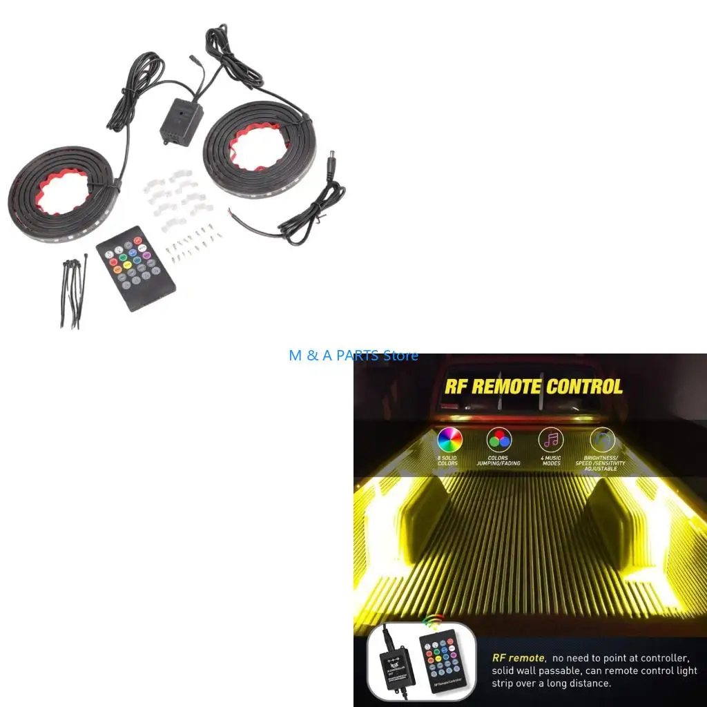 

U1JF LED Decorative Light Strips Easy to Install on Vehicles Trucks Bed Boats Light