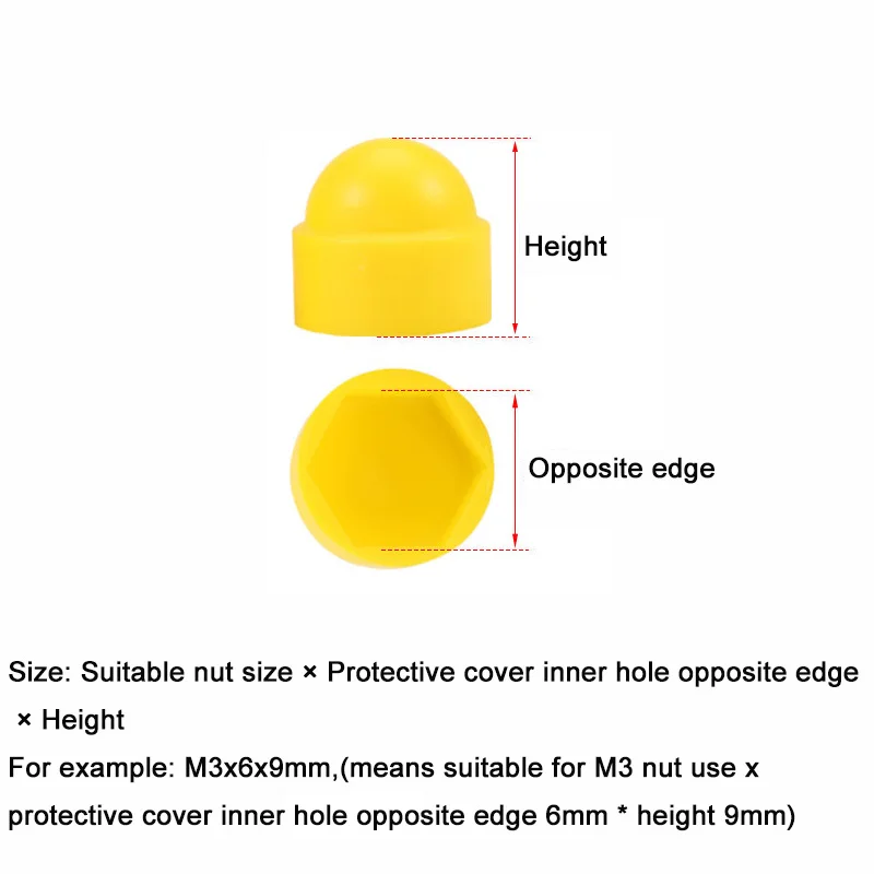 Dome Bolt Nuts for Screw Protection Cap Cover M3 M4 M5~M24 Hexagon Plastic Front Rear Door Decor Car Wheels Decoration Nut Cap