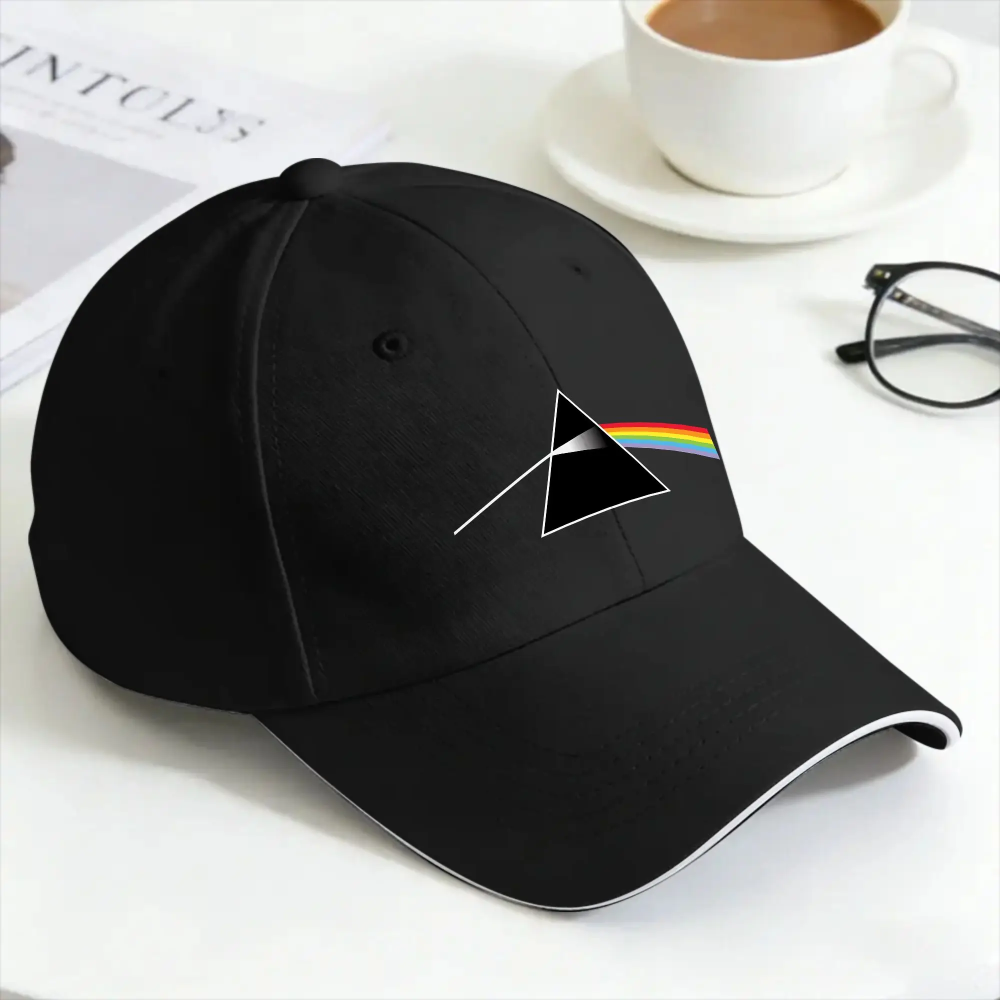 Band P-Pink Floyds Break Triangel Rainbow Casual Baseball Cap Outdoor Sports  Hat Adjustable Women Men Fashion Snapback Cap