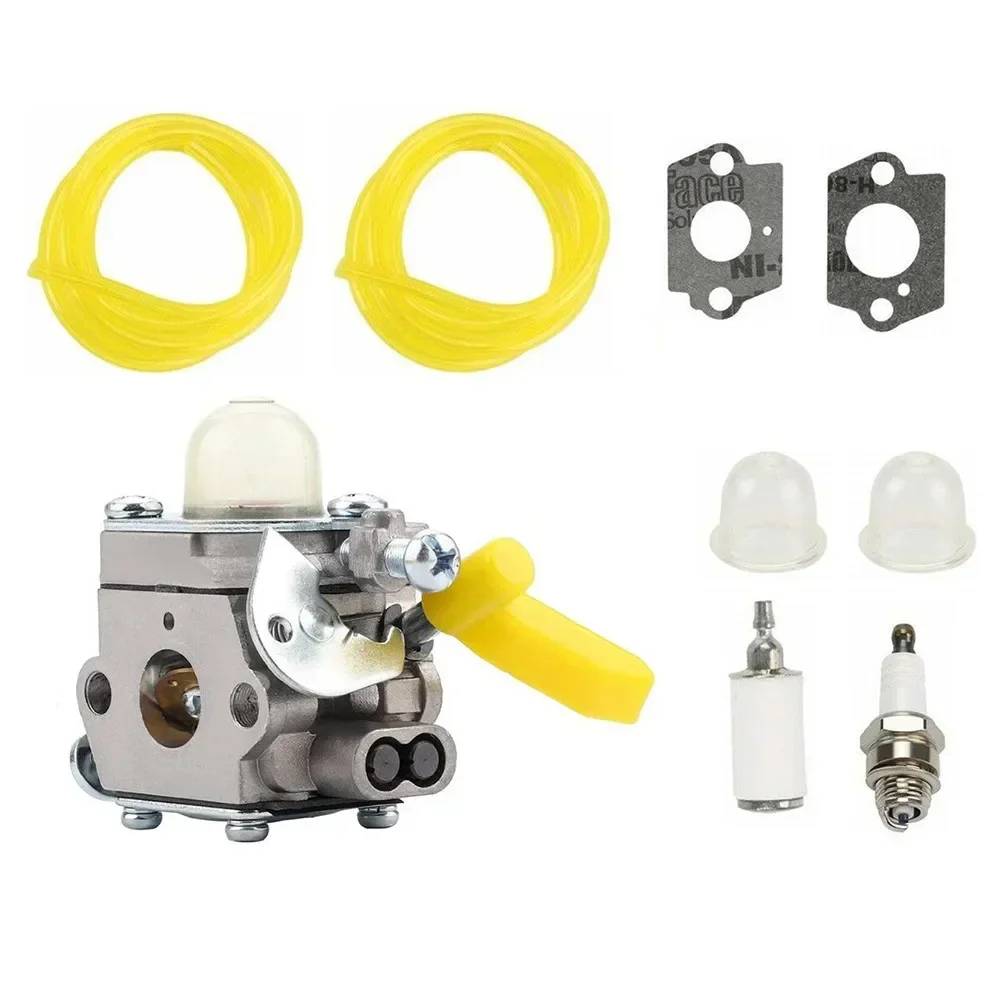 Kit de carburador para cortacésped Homelite RBC30SET RLT30CET RLT26CDS RBC26SES altamente compatible con el Original