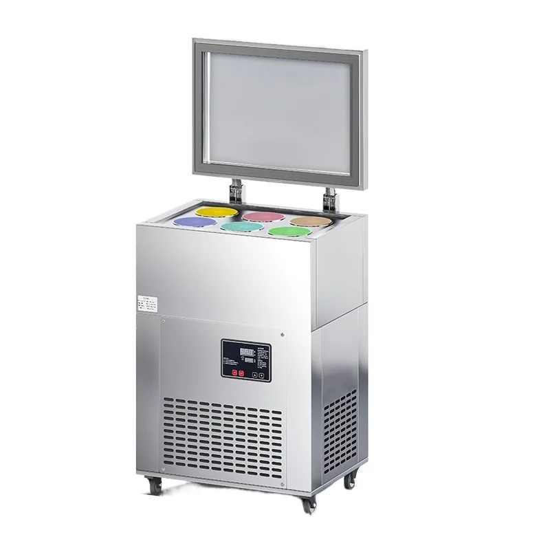 6/8 Barrels Commercial Icicle Machine Snow Ice Block Freezer Shaved Ice Maker for Dessert Cafe