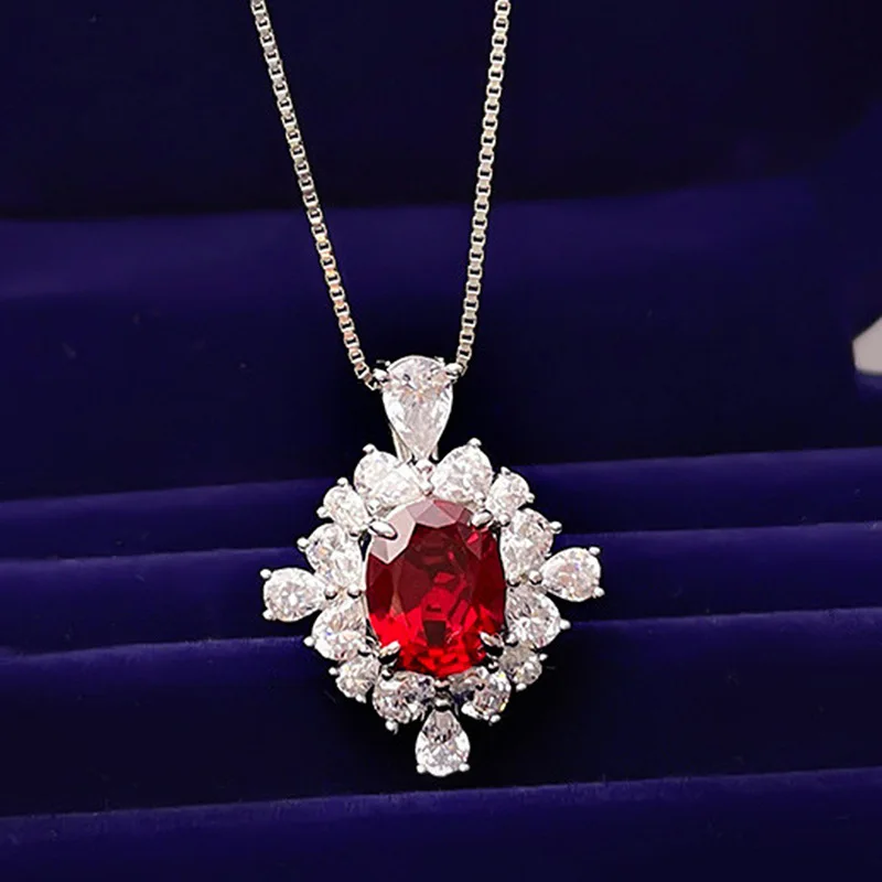 2026 Geometric Cubic Zirconia Pendant Necklace for Women Luxury Temperament Female Wedding Trend Neck Accessory Party Jewelry