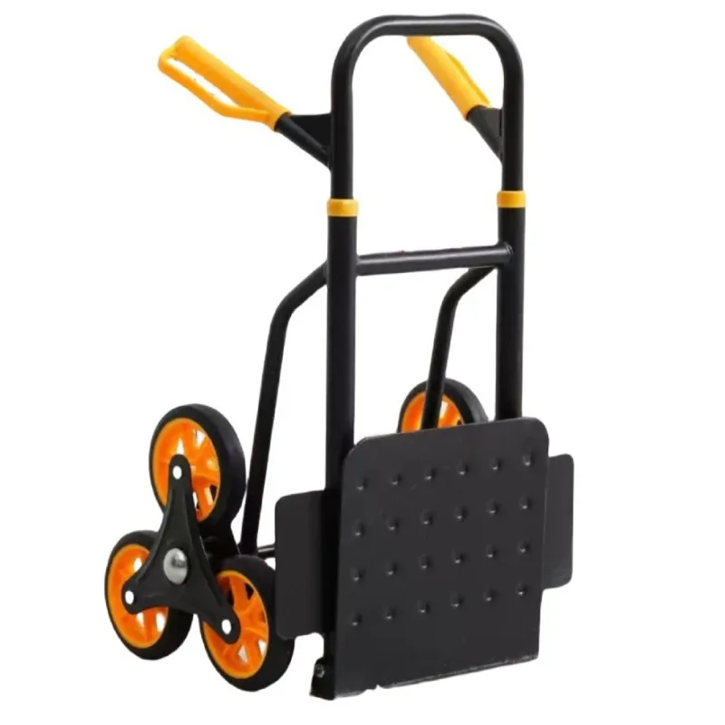 

Two-wheel stair-climbing tiger cart, foldable warehouse handling trolley