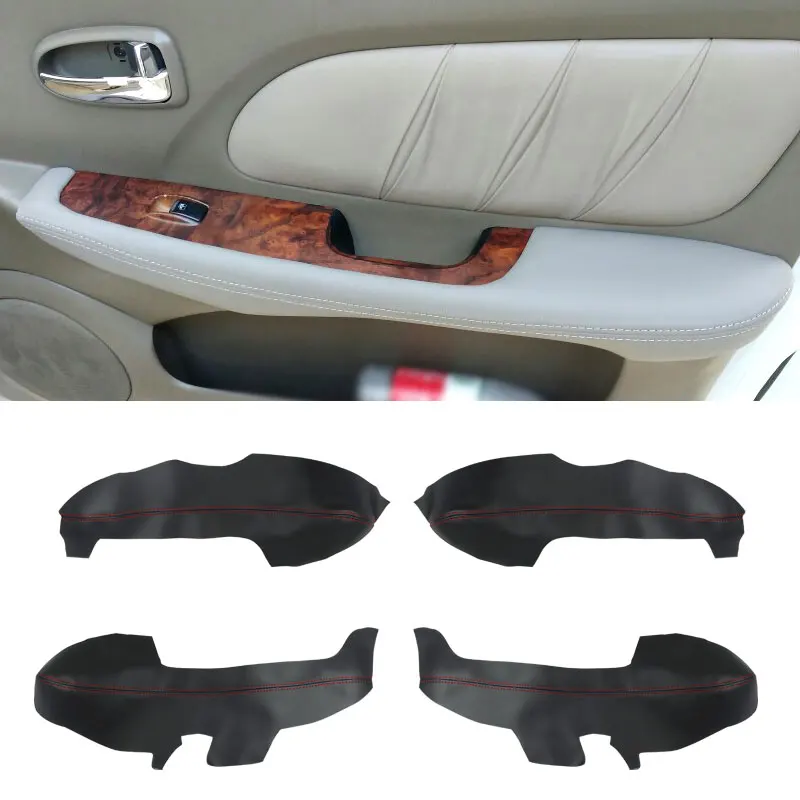 For Hyundai Sonata 2004 2005 2006 2007 2008 Car Front / Rear Door Armrest Panel Microfiber Leather Cover Protective Trim