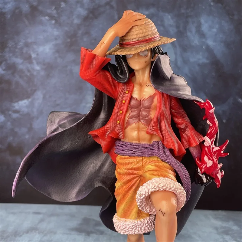 Uma peça lx max série novo quatro imperadores primeira onda ressonância luffy estátua portátil anime ornamento de mesa modelo presente menino