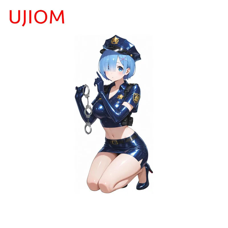 UJIOM Rem Police Uniform Wall Sticker Trendy Popular Premium Design Sunscreen Graffiti Decal Suitable For Game Room Decoration