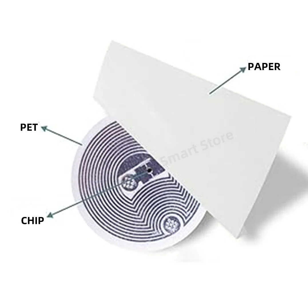 Étiquette autocollante NDavid programmable, étiquette Nt, ag213, 13.56Mhz, 213, 215, RFID, adhésif attro, Matin