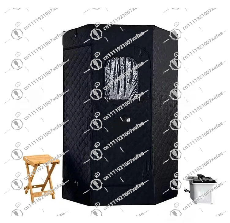 

Full Size Steam Sauna Room Portable Sauna Tent Full Body Sauna Wholesale Wet Spa with Bamboo Chair