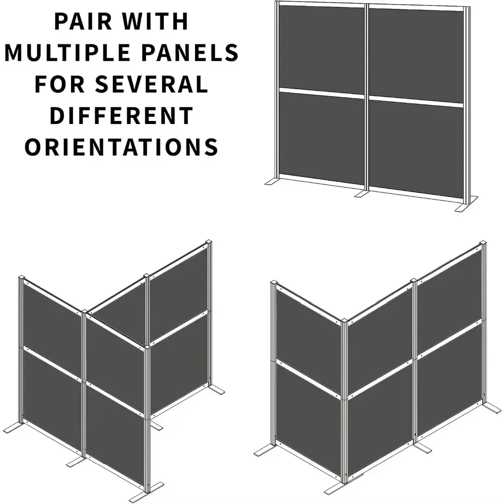 Modular wall system, 2 PET panels, modern professional office dividers, freestanding privacy screen,  Screens & Room Dividers