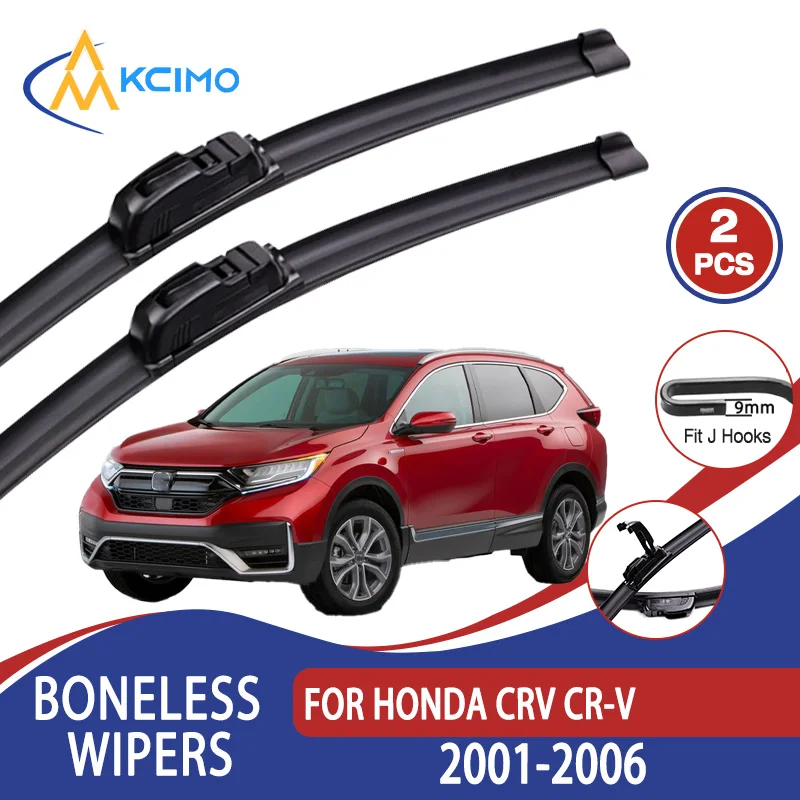 

For HONDA CRV CR-V 2001-2006 Car Wiper U-type Soft Rubber Boneless Wiper HD Quiet Durable Automotive Wiper 21"+20"