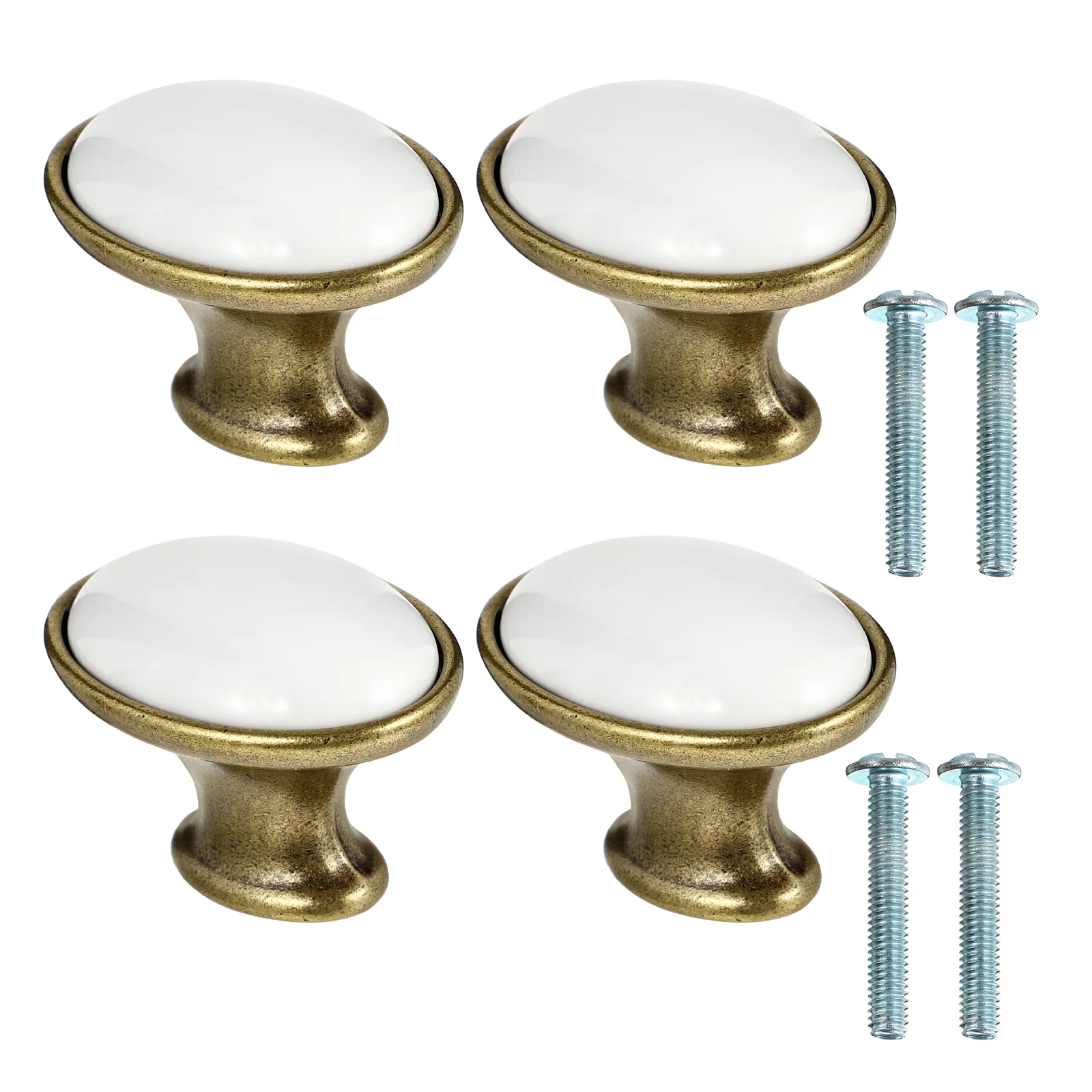 

4 Pcs Cabinet Zinc Alloy Handle Door Knob Decorative Knobs Golden for Cupboards Man Handles