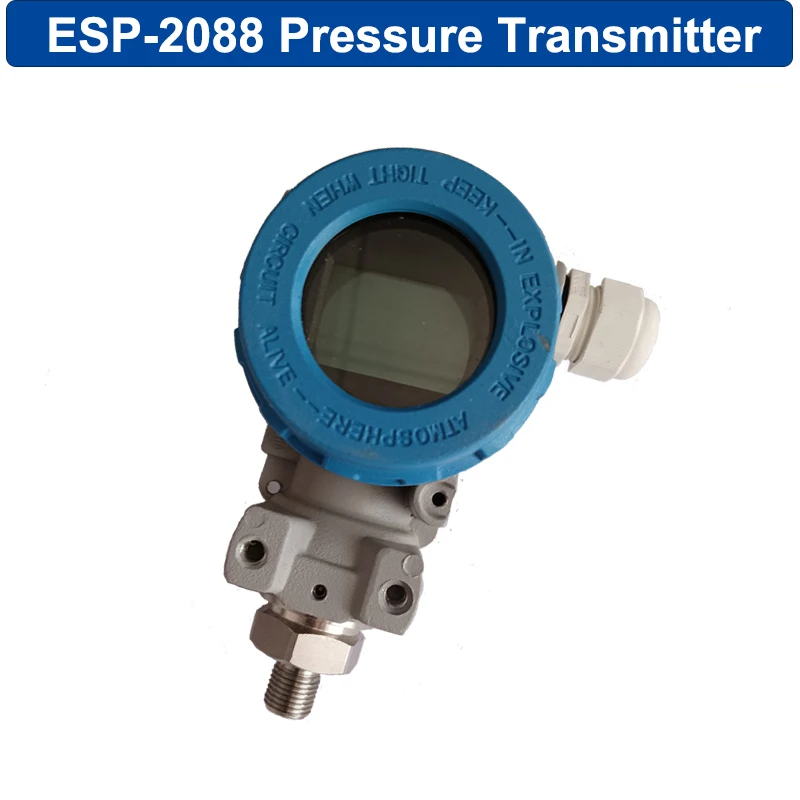 2088 LCD Pressure Transducer Range -1-0-1000bar Sensor RS485 4-20mA Output 0.2% Accuracy Pressure Transmitter for Water Gas Oil