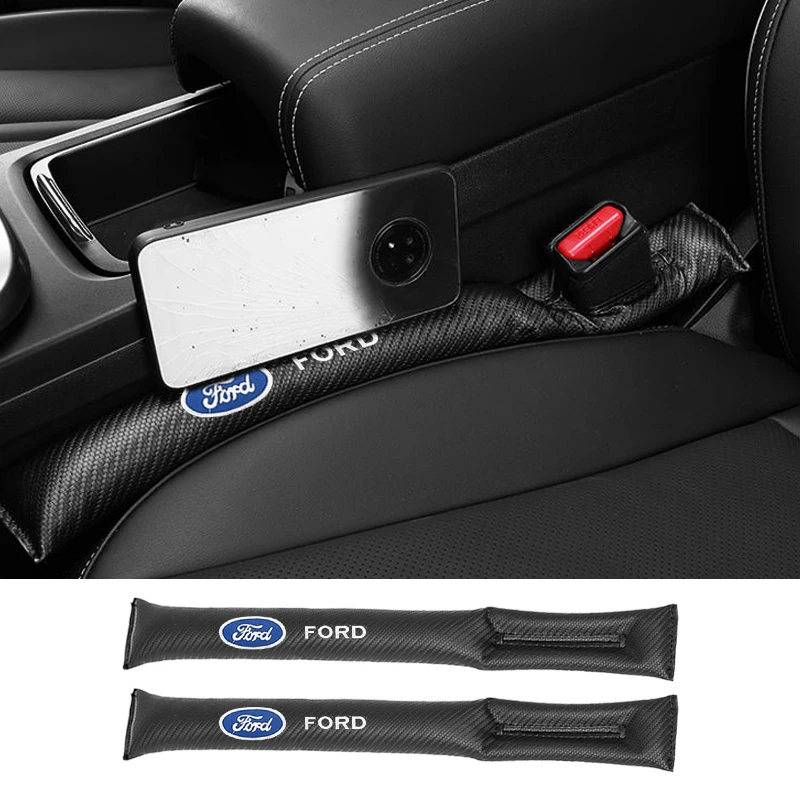 Almohadilla de relleno para huecos de asiento de coche, tira de fibra de carbono para Ford Mondeo Escort Edge, piezas de tuning para interior de coche, accesorios para Fiesta MK7 Focus