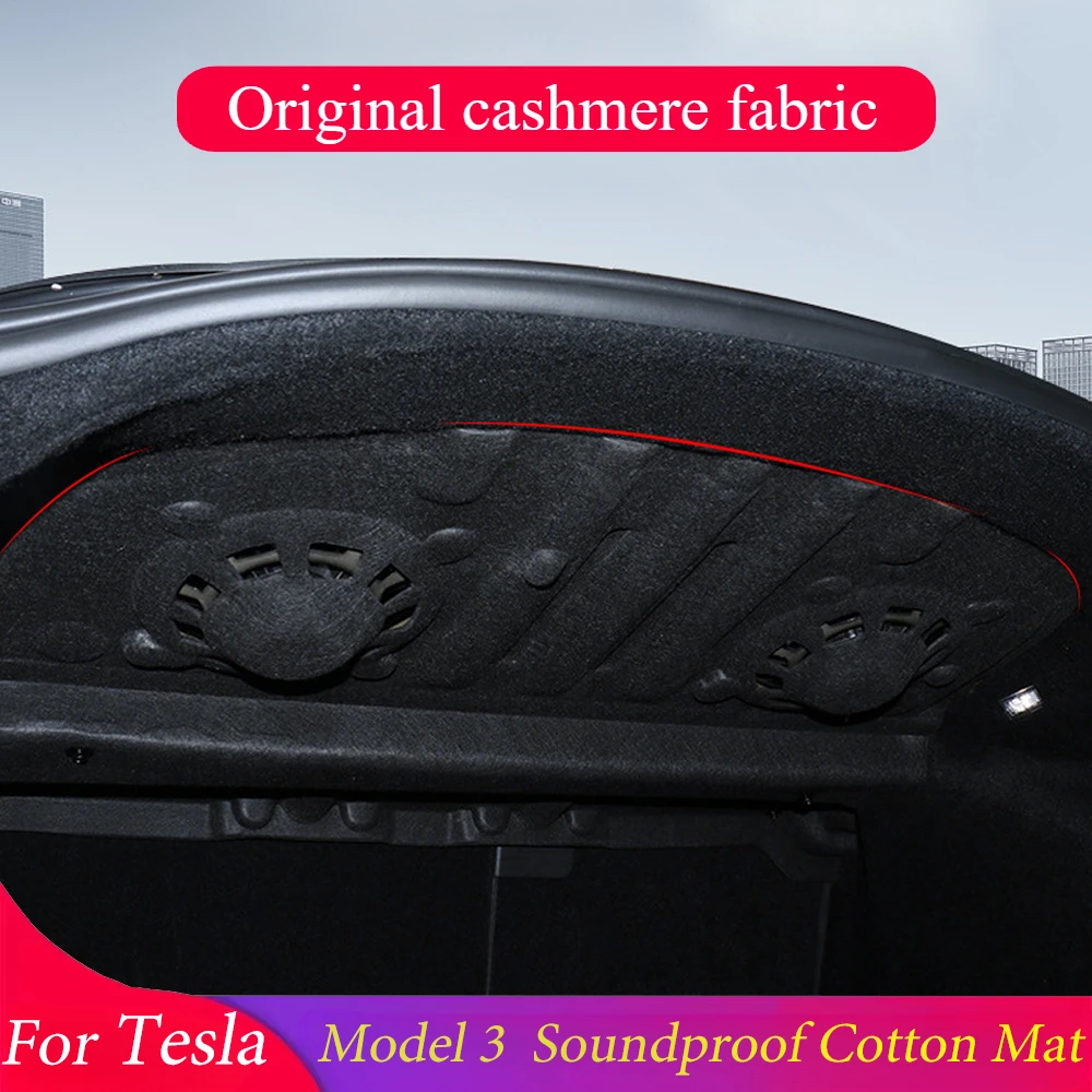 

Car Soundproof Dust Proof Cotton Mat For Tesla Model 3 Highland Rear Trunk Lid Sound Proof Protective Noise Reduction Mat Kits