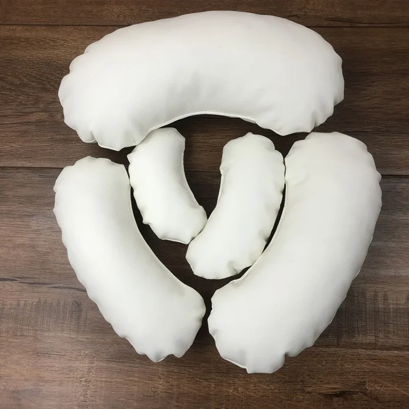 5pcs/set Newborn Photography Prop Posing Beans Pillow Bag Baby Pillow Crescent Shaped Pillows Positioner Cushion Basket Filler