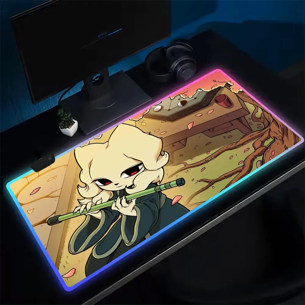 

Популярный коврик для мыши Nine Sols, игровой коврик для мыши в стиле аниме, светодиодные настольные коврики с подсветкой, резиновые настольные коврики XXL RGB
