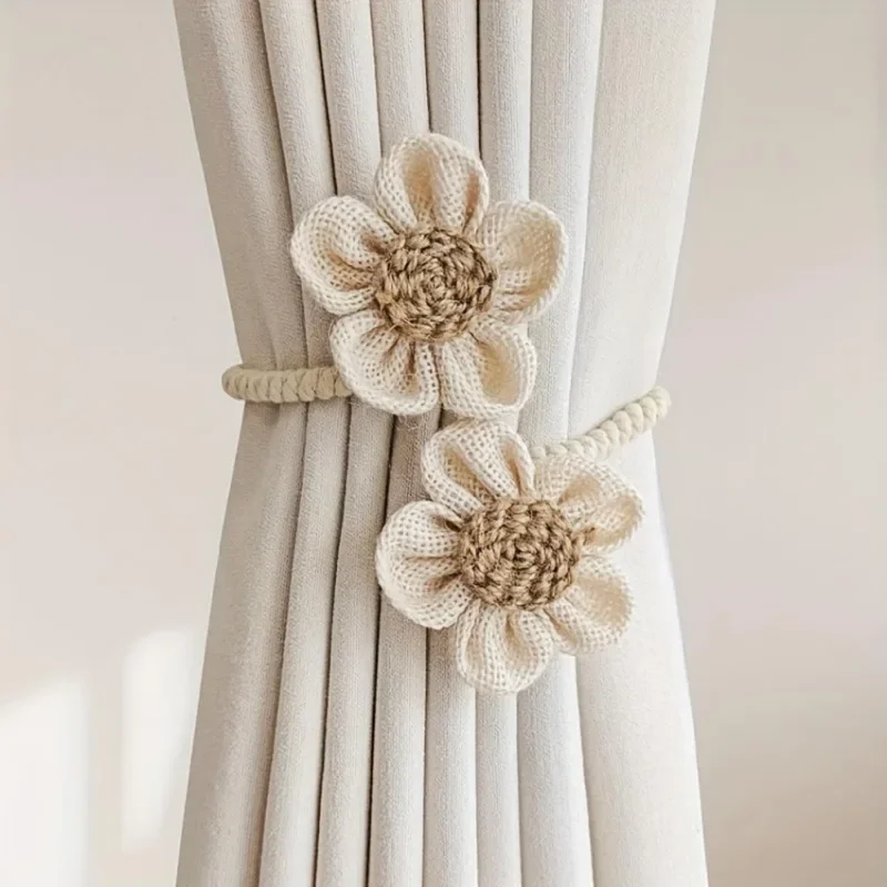 High-quality Flower Curtain Tiebacks No Punching Twisted Curtain Straps DIY Bag Decoration  도매 Льготы