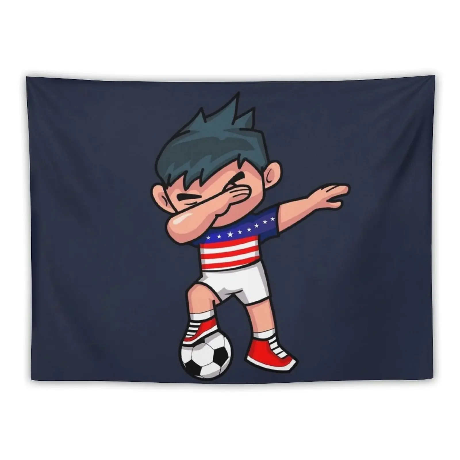 

Soccer Boy Dabbing USA Tapestry Home Decorations Decoration Bedroom Tapestry