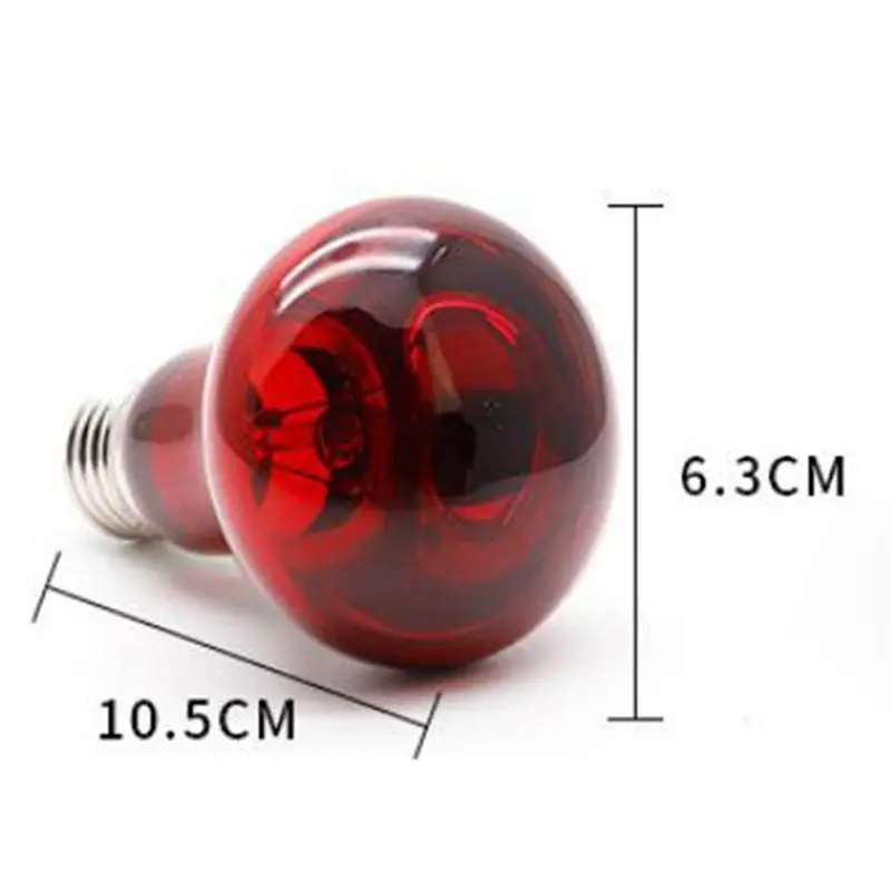 Paquete de 2 bombillas calefactoras para reptiles de 100 W, bombillas giratorias infrarrojas para anfibios, bombillas calefactoras para reptiles para torres, lagartos y más.