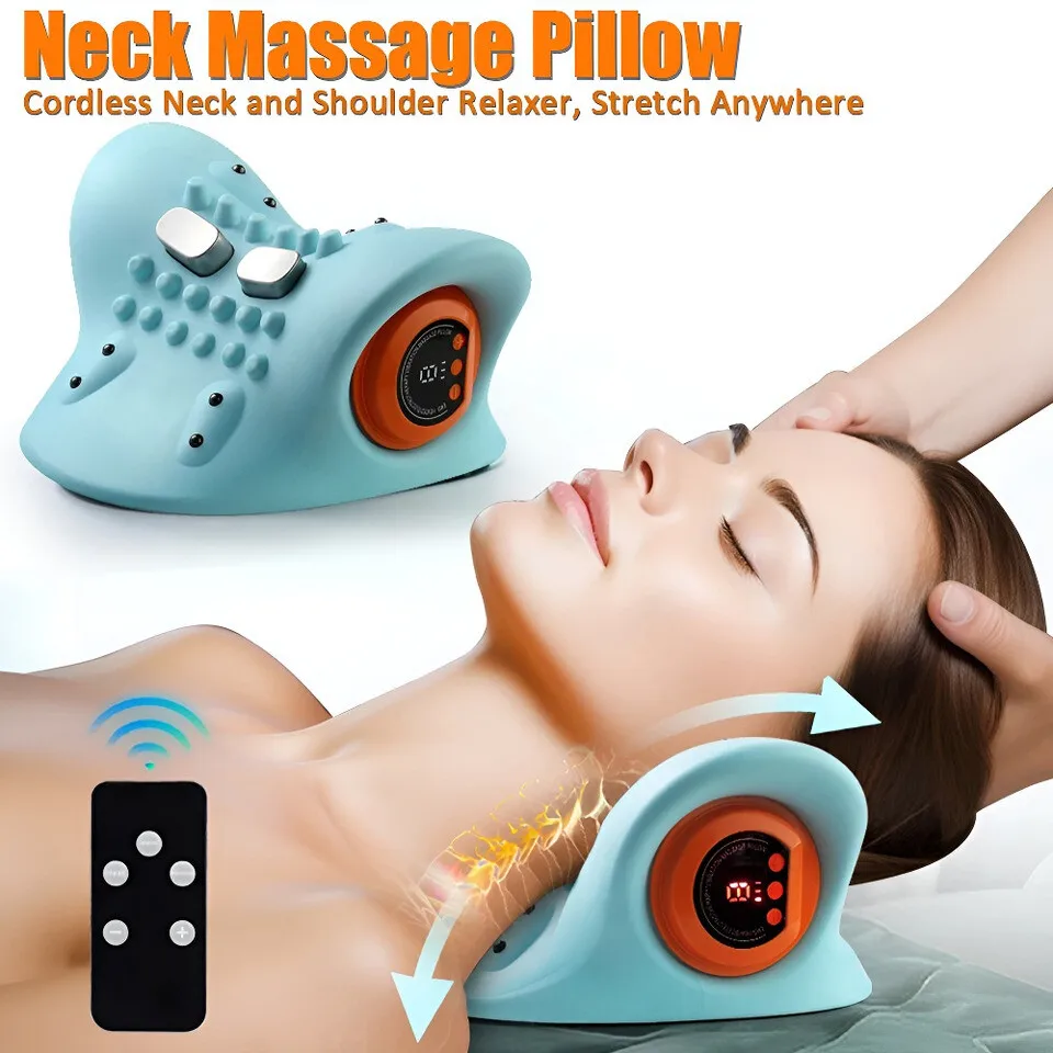 

Neck Massager-4d Portable Shoulder Back Massager Pillow, Electric 26°angle Neck And Shoulder Massager With Heat, Neck Massager