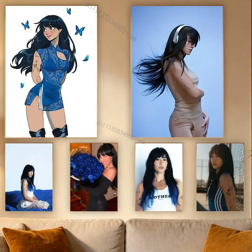 

A-Aitana C-Cuarto azul Poster Wall For Sticky Decoration Waterproof Home Living Room Bedroom Bar