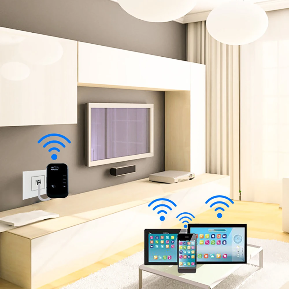 

300 Мбит/с Wi-Fi повторитель Wi-Fi удлинитель усилителя сигнала, домашний маршрутизатор через стену для спальни, приема перемещения