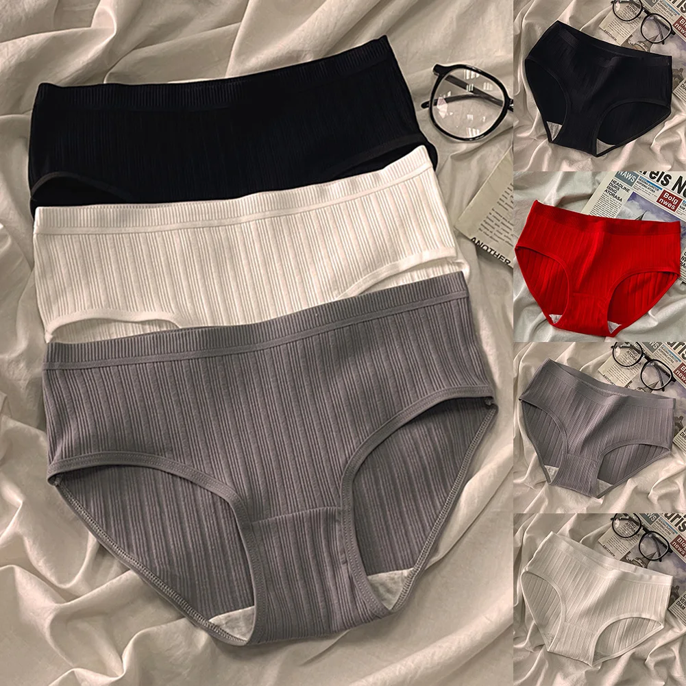 

Sexy Lingerie Women's Panties Ultra-Thin Briefs Female Student Mid-Waist Simple Breathable Underwear With Oversize Triangle Toe