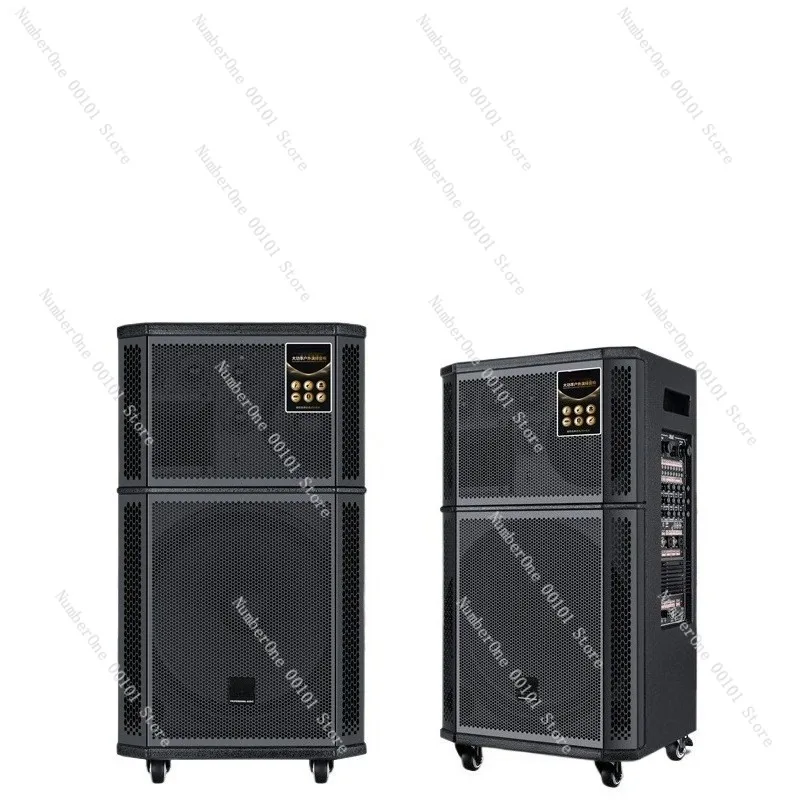 

18-дюймовый профессиональный аудиодинамик Square Dance, мощный сабвуфер, беспроводная Bluetooth-система динамиков для караоке