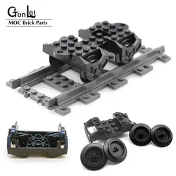 MOC Parts Wheel RC Train, Holder (9V) RC Train, Metal Axle 5x100 LDU Bricks Blocks for High-Tech Train Parts Toys Best DIY Gifts