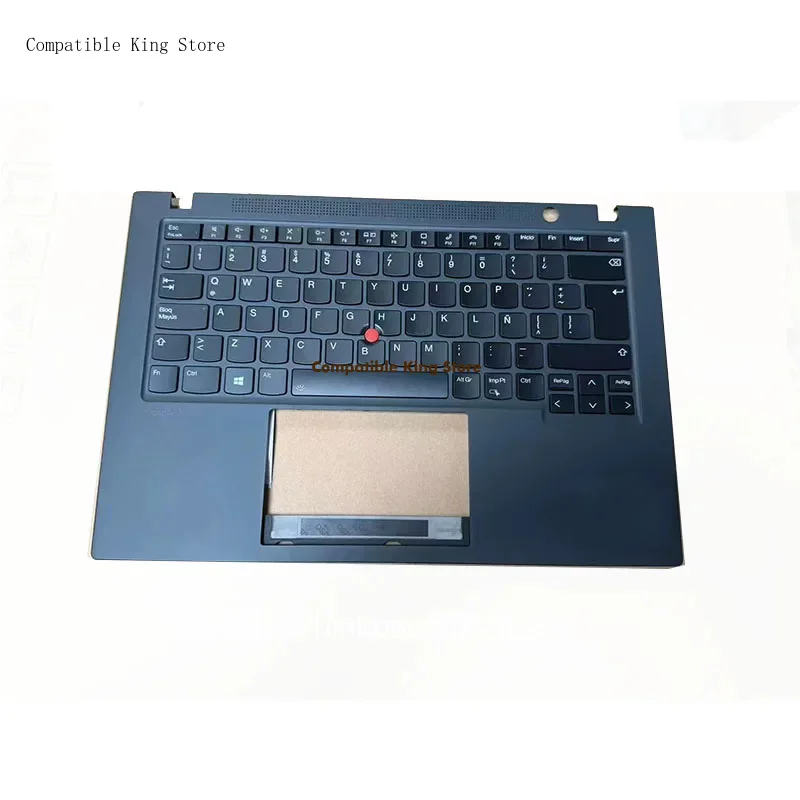 D Palmrest With Spanish Language SP Layout Backlight Backlit Keyboard 5M11A37379 WLAN For Lenovo Thinkpad T14s Gen2 Black Color