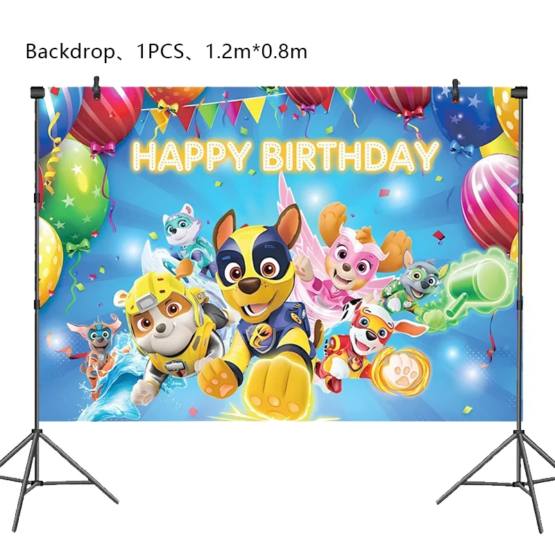 PAW Patrol Geburtstagsparty-Dekoration Chase Skye Latexballons für Kinder Eventzubehör Marshall Folienballon Hintergrundbanner – Detail 6