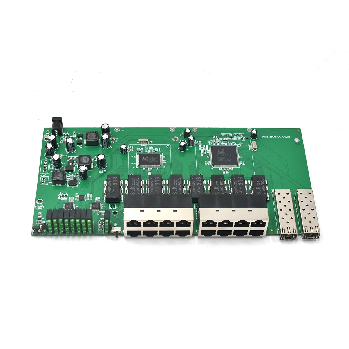 Imagem -04 - Wanglink 24 48v Fonte de Alimentação 16 Porto 1000m Reverso Poe Switch com Gigabit Sfp Pcb