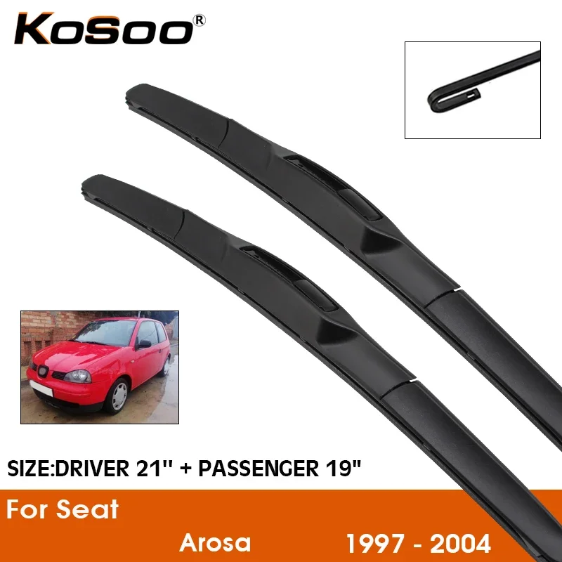 Car Wiper Blade For Seat Arosa 1997-2004 Windshield Rubber Refill Front Window Wiper Blades 21