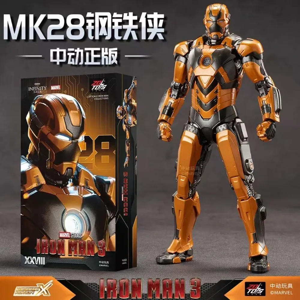 

In Stock ZD Toys Iron Man MK50 MK28 Action Figures Tony Stark Mecha Model Movable Anime Avengers Collection Toys Gifts