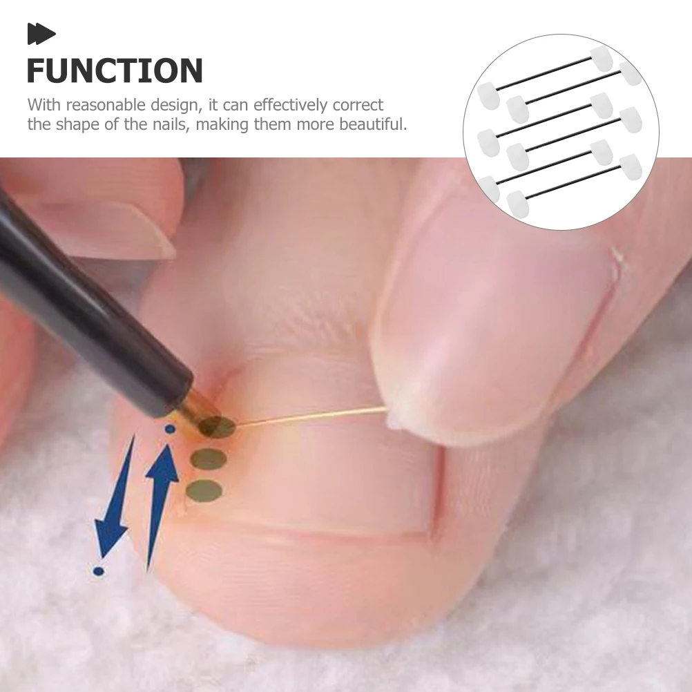 Correcteur d'ongles incarnés, lisseurs réutilisables, outils en alliage de titane, fil à ongles Compact, appareils professionnels pour un usage quotidien 6 pièces