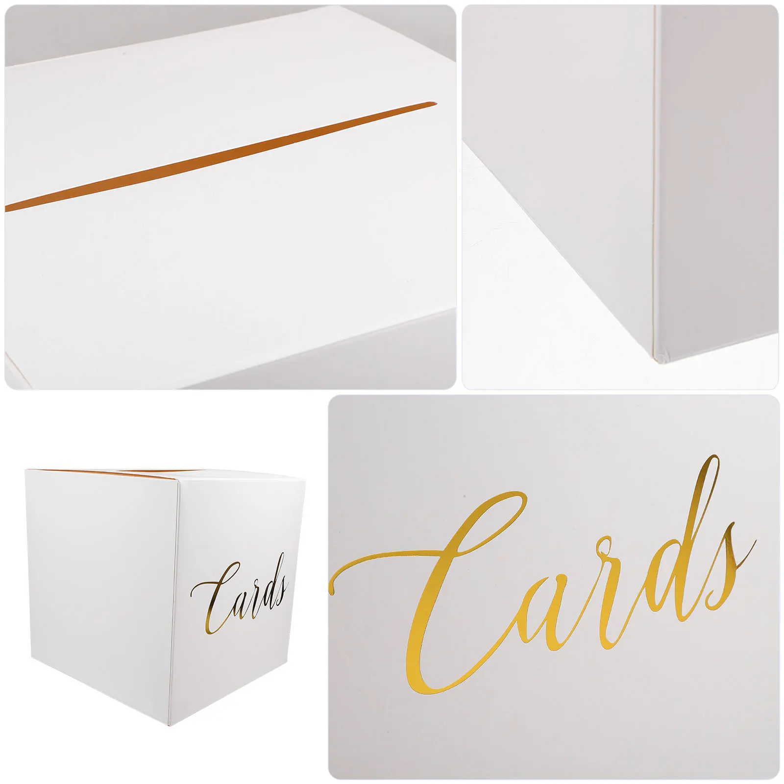 

1Set Wedding Card Box Premium Thick Paper Card Holder for Wedding Anniversary Birthday Shower Event Decor