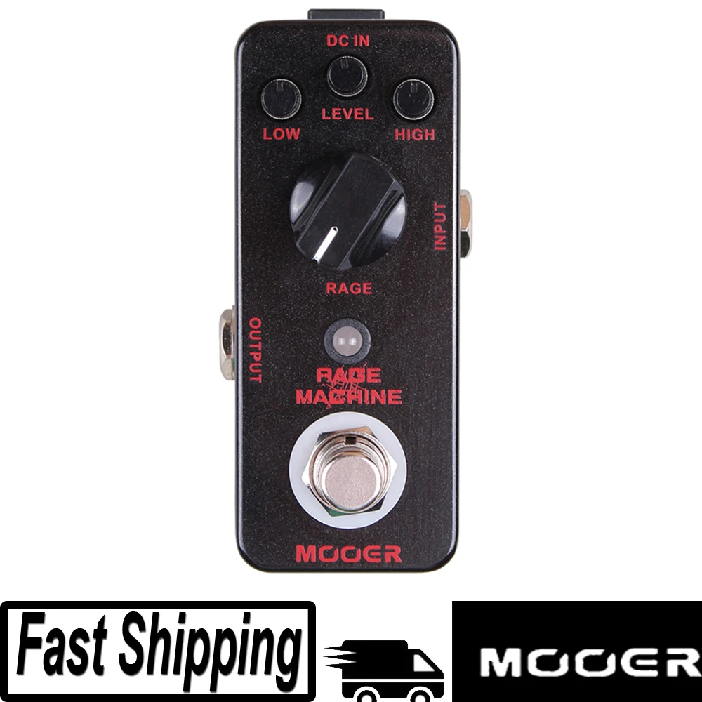 

MOOER Rage Machine Heavy Metal Distortion Pedal Guitar Effect Pedal True Bypass Full Metal Shell Electric Guitar/Bass Accessory