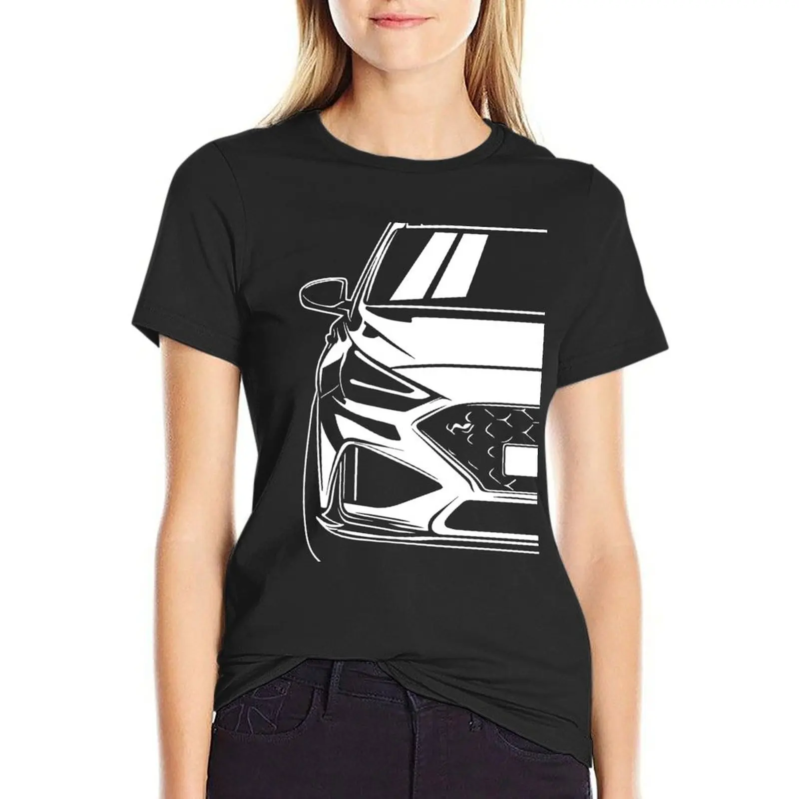 Car Illustration of a i30N i30 T-Shirt blacks anime clothes korean fashion cute clothes spring clothes Women 2024