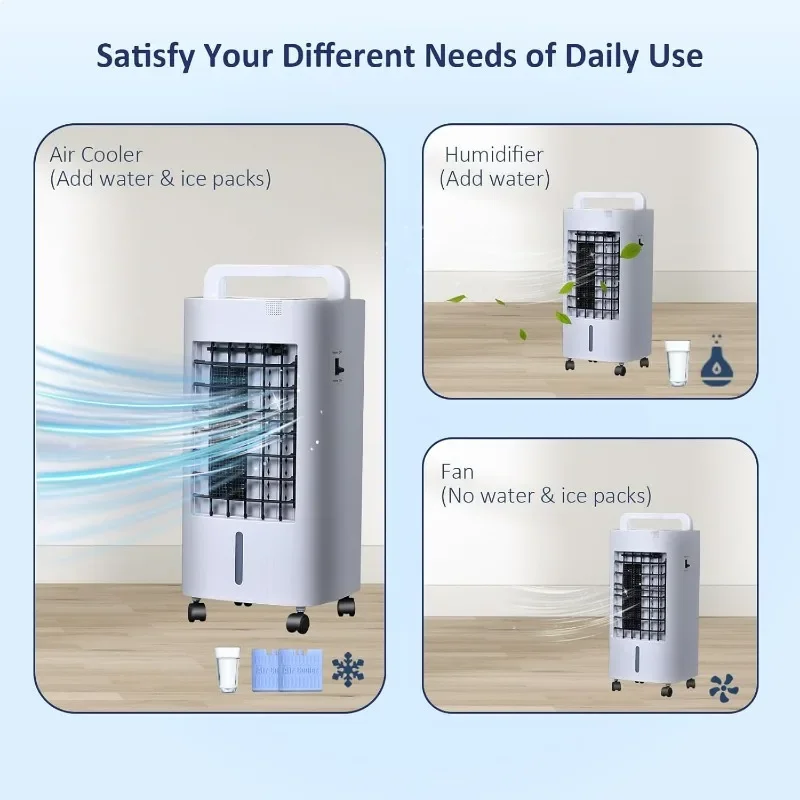 Vizckvi-ポータブルエアコン、個人用蒸発クーラー、家庭および寝室用の電気冷却ファン