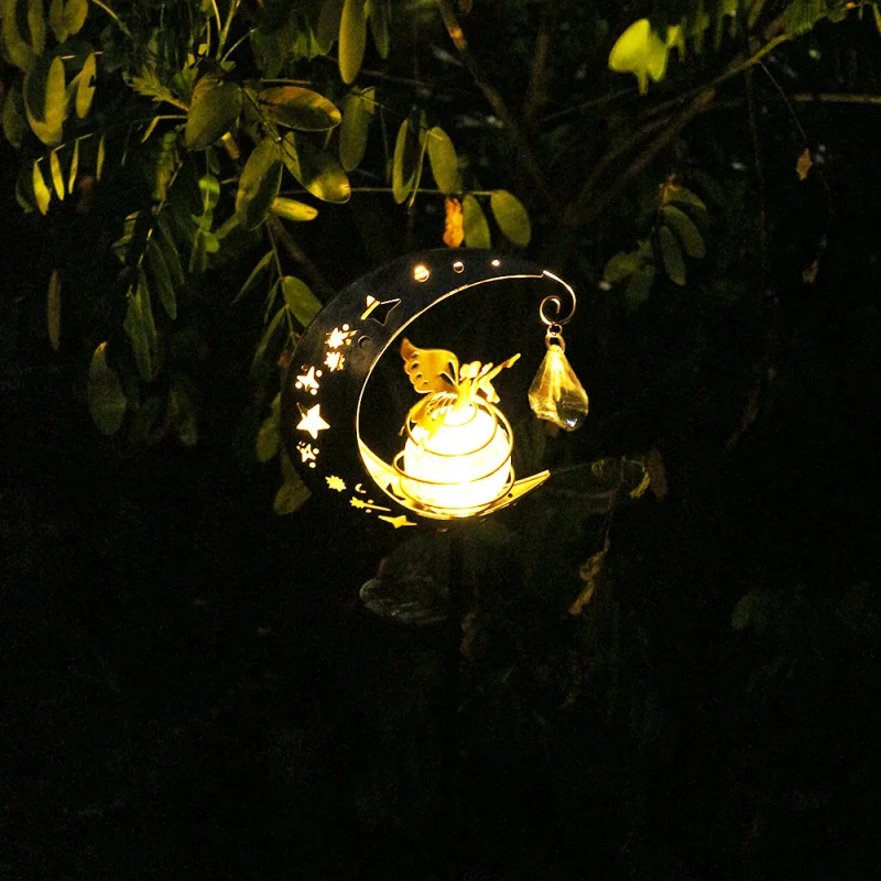 

Fairy Moon Lamp Glass Ball Ground Stake Garden Light Lawn Light Outdoor Decoration