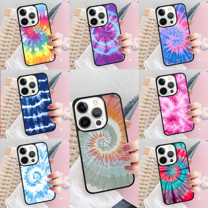 Trippy Tie Dye Hippie Art Phone Case Cover for iPhone 16 Promax 15 Pro 13 14 Plus 11 12 Mini XR XS MAX Coque