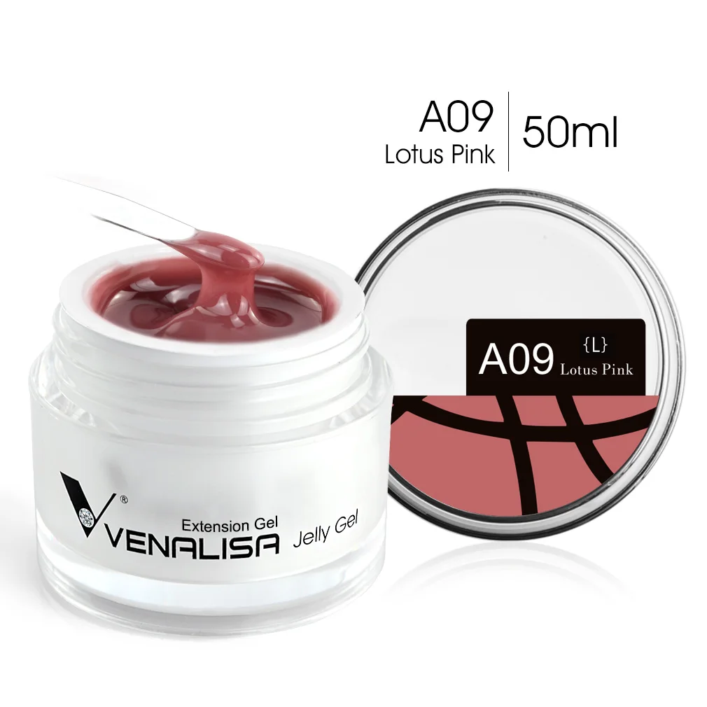 Venalisa 50 ml TPO GRATIS Rose Roze Jelly Gel Extension Nail Salon Professiona Gebruikt Zelfnivellerende Transparante Gel Nagel gel Polish