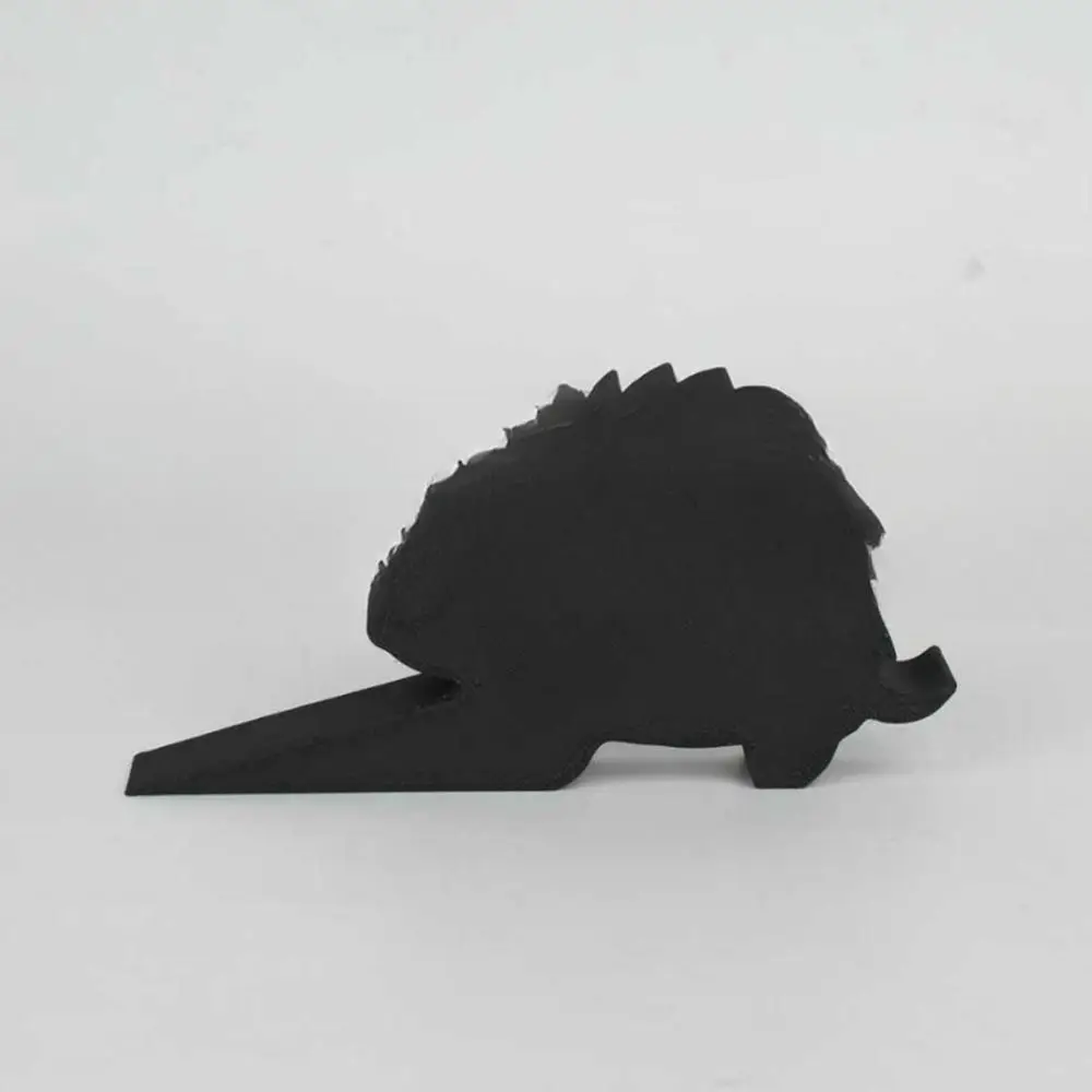 Creative 3D Printing Decorative Animal Door Stop Non-slip Black Door Stopper Anti-collision Door Bumper for Home&Office