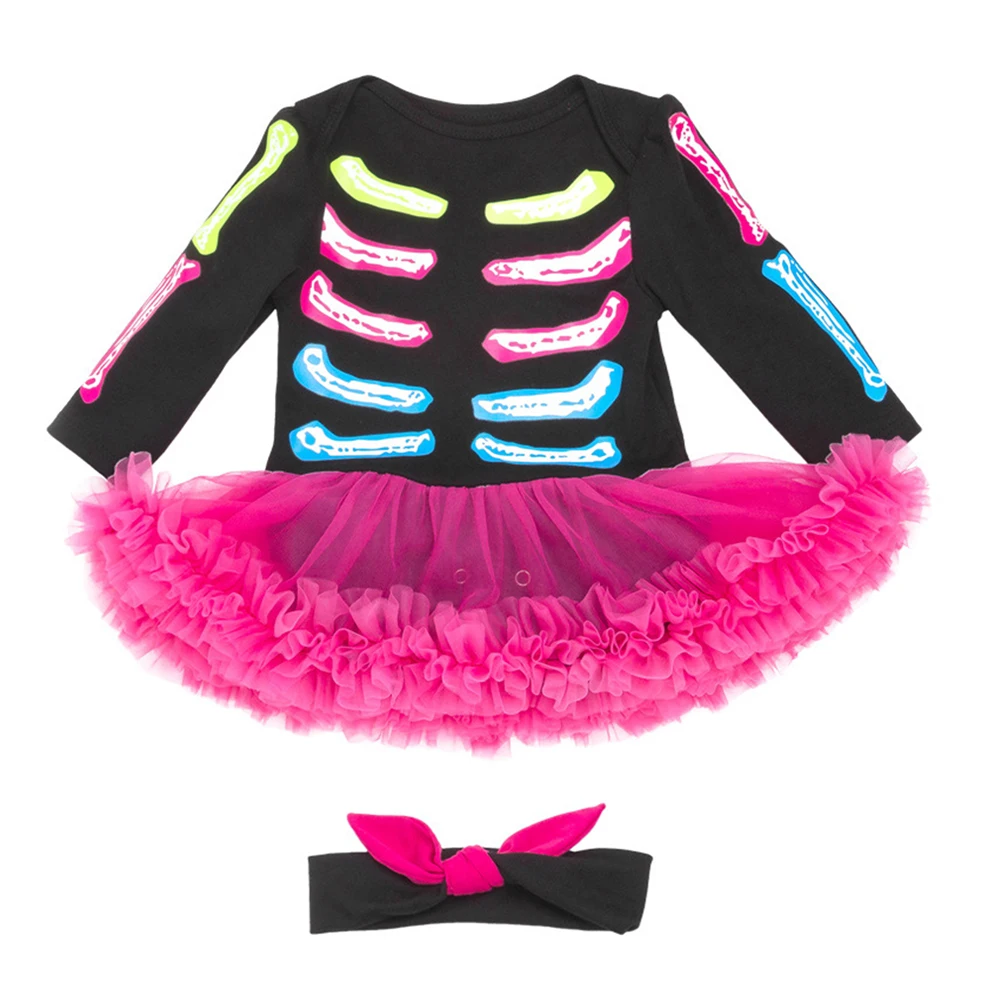 

1 set Long Sleeve Romper Halloween Costumes for Baby Girls 80cm Comfortable Material Newborn Outfit Photo Props